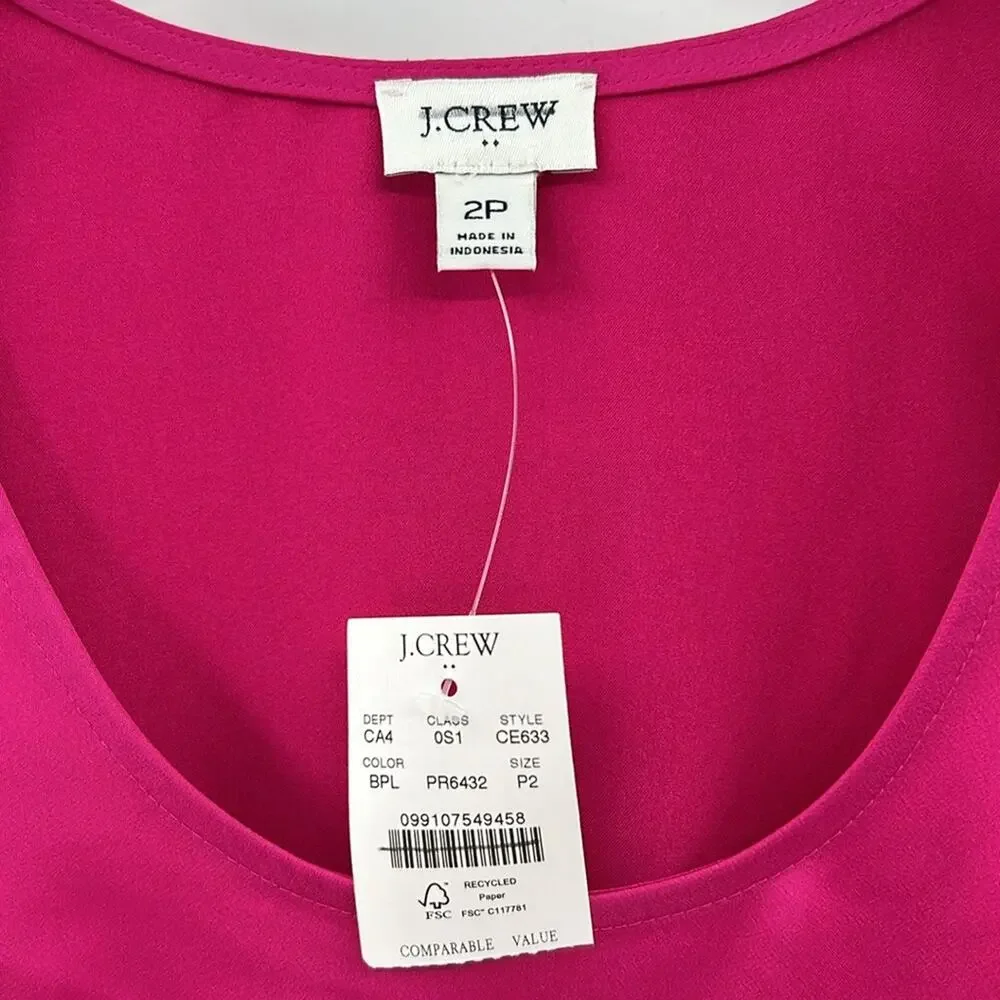J. Crew Women's Sleeveless Slip Dress - Pink/Purple - 2P - New with tags